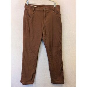 KUHL‎ Brown Flannel Lined Insulated Straight Leg Utility Pants Womens 14 Reg
